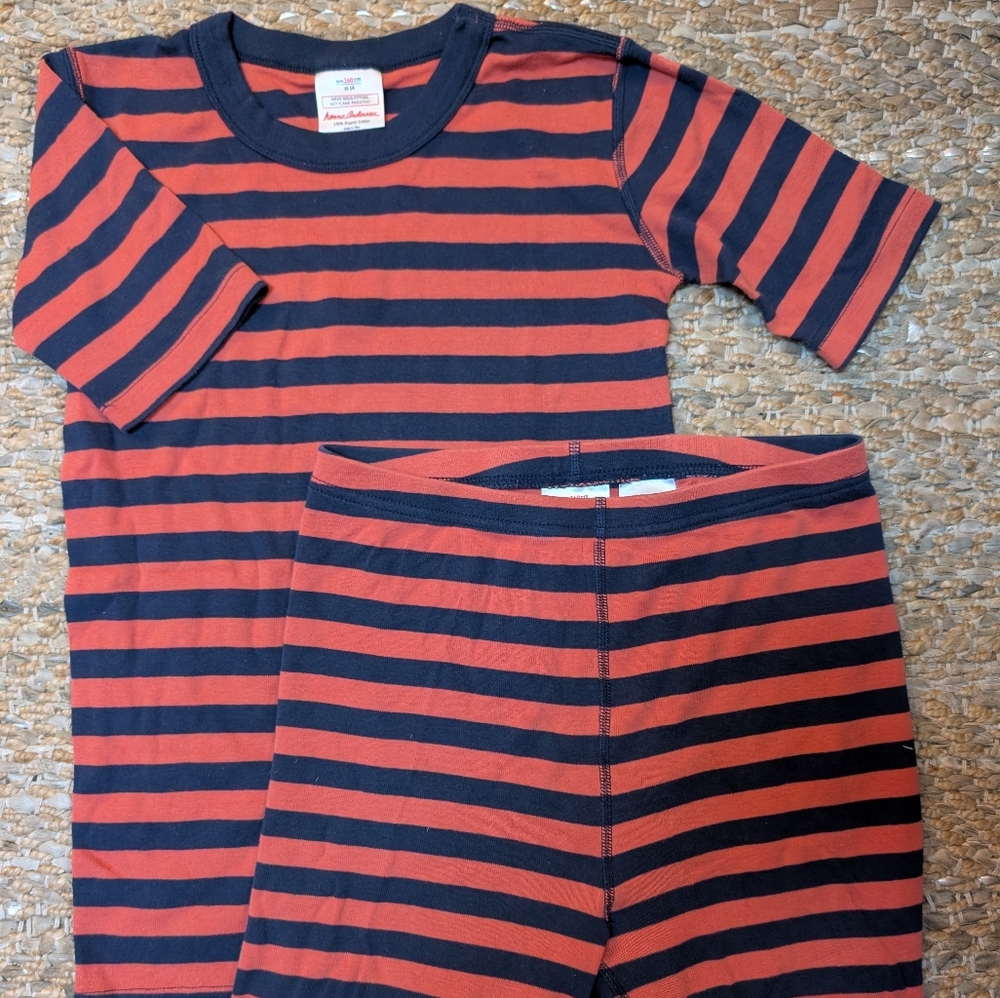 Hanna Andersson Red and Black Striped Pajama Top